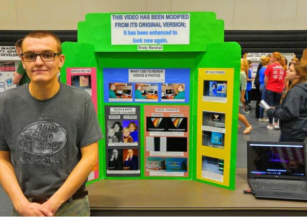 Brady at the Senior Project Showcase at Republic High School in April 2016.