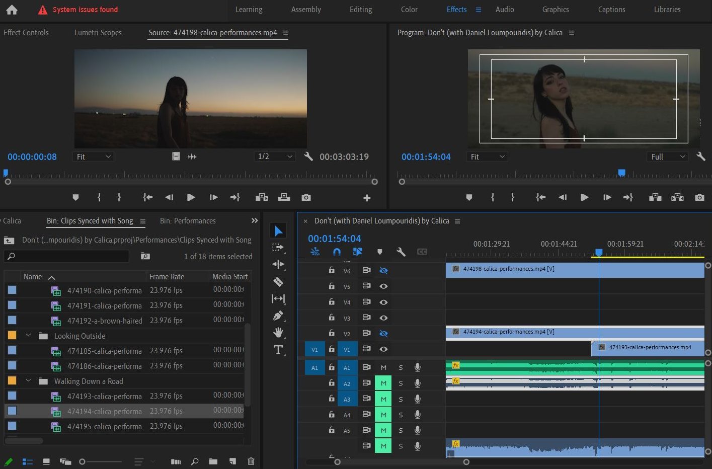 2021-09-21 1838 hours (Beginning to Assemble Shots of Calica's 'Don't' to Appear in Sync with Song for FilmSupply Edit Fest)