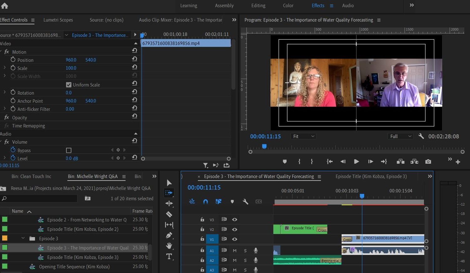 2021-05-07 1349 hours (Further Editing 'Michelle Wright Q&A' Video to Take Out Verbal Question)