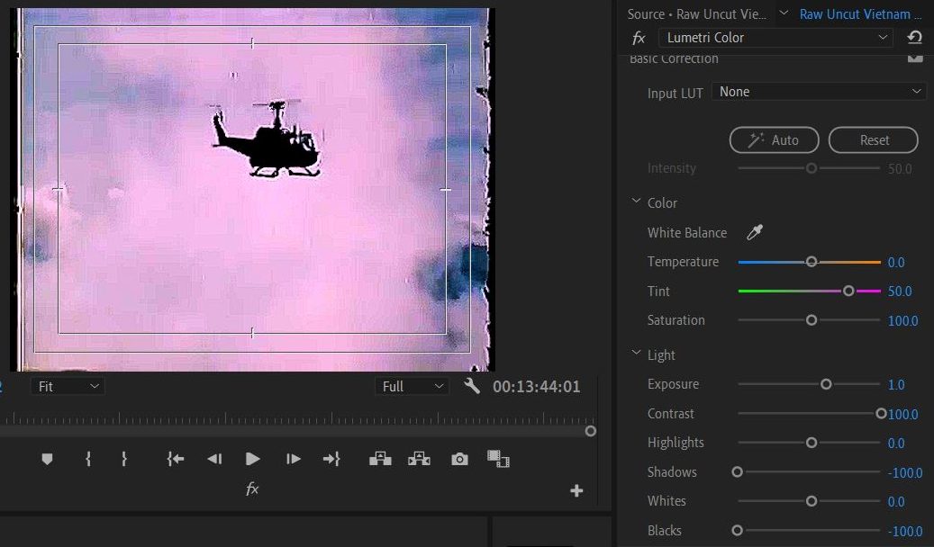 2022-07-03 1513 hours (Experimenting Color-Correction on First Shot of 'Raw Uncut Vietnam Footage')