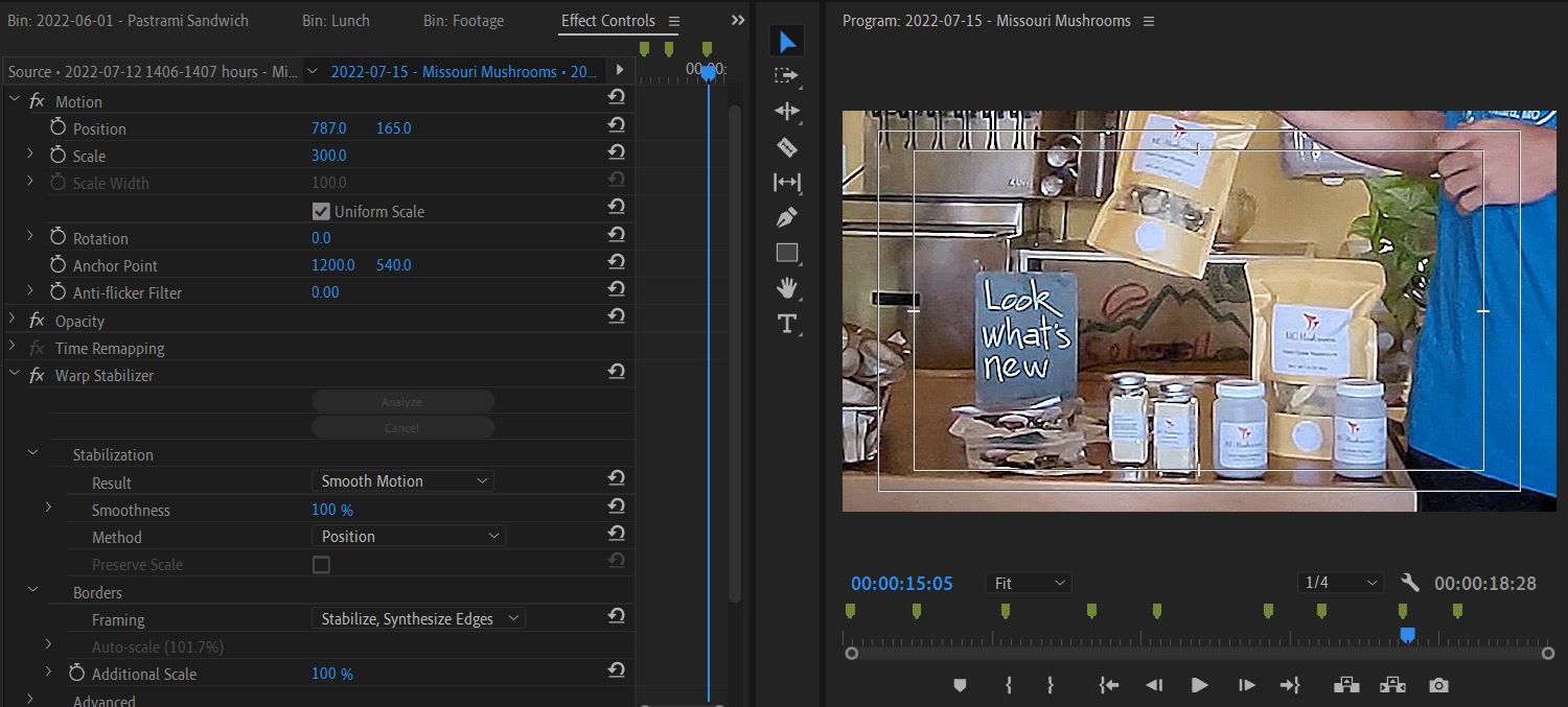 2022-07-15 1305 hours (Trying to Stabilize Zoomed In Segment)