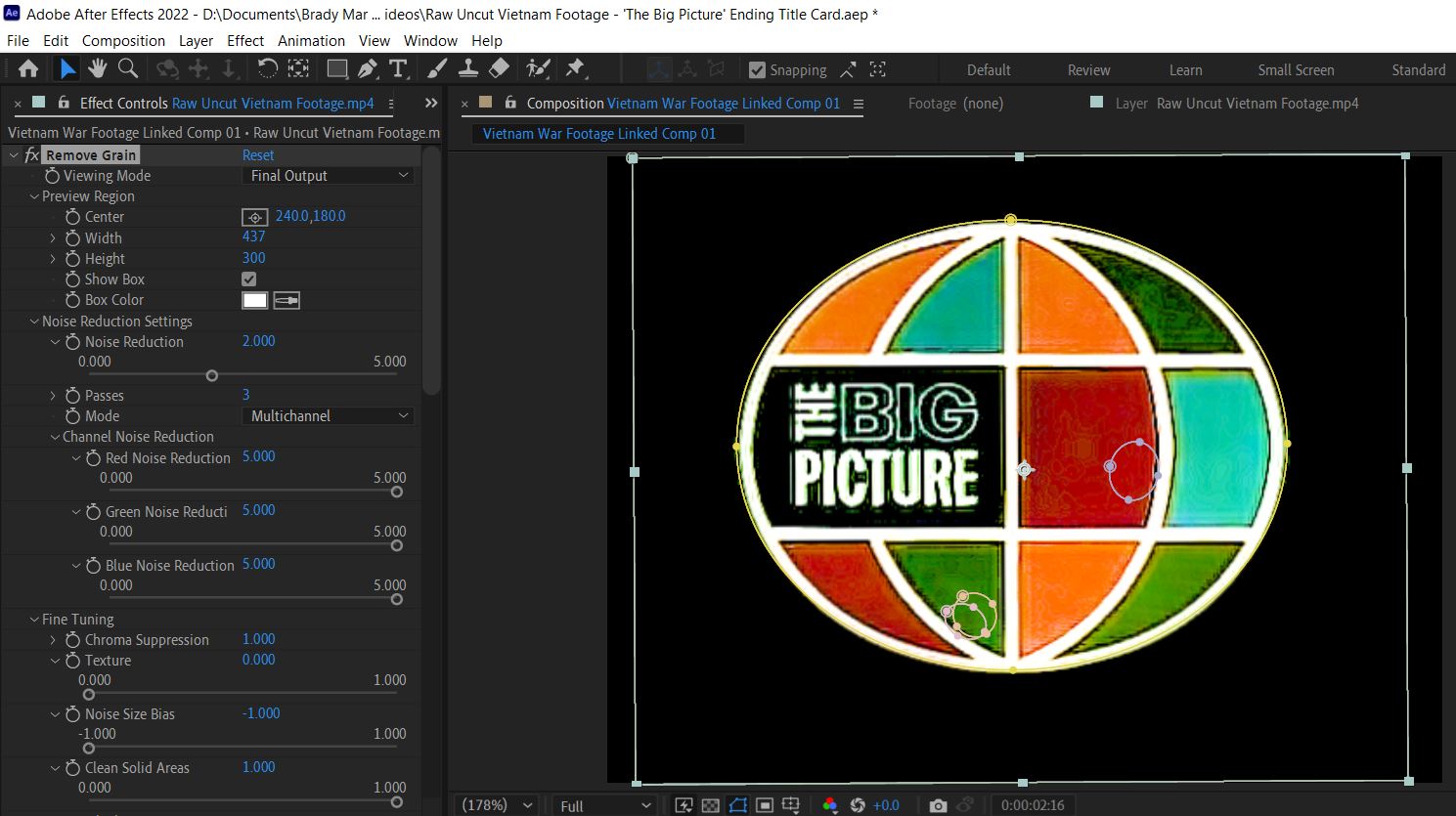 2022-07-25 2342 hours (Trial and Error Removing Grain Noise on Adobe After Effects)