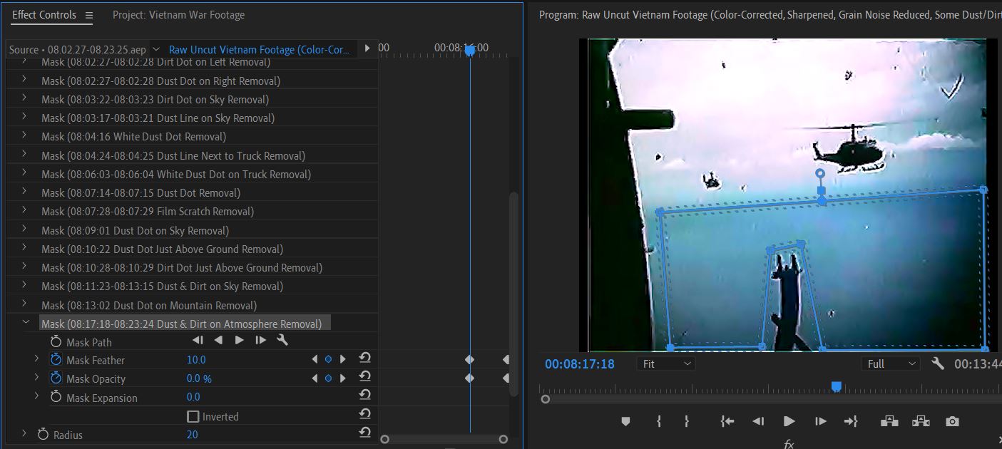 2022-08-14 1543 hours (Aligning Dust & Scratches Mask to Avoid Distorting Surrounding Objects)