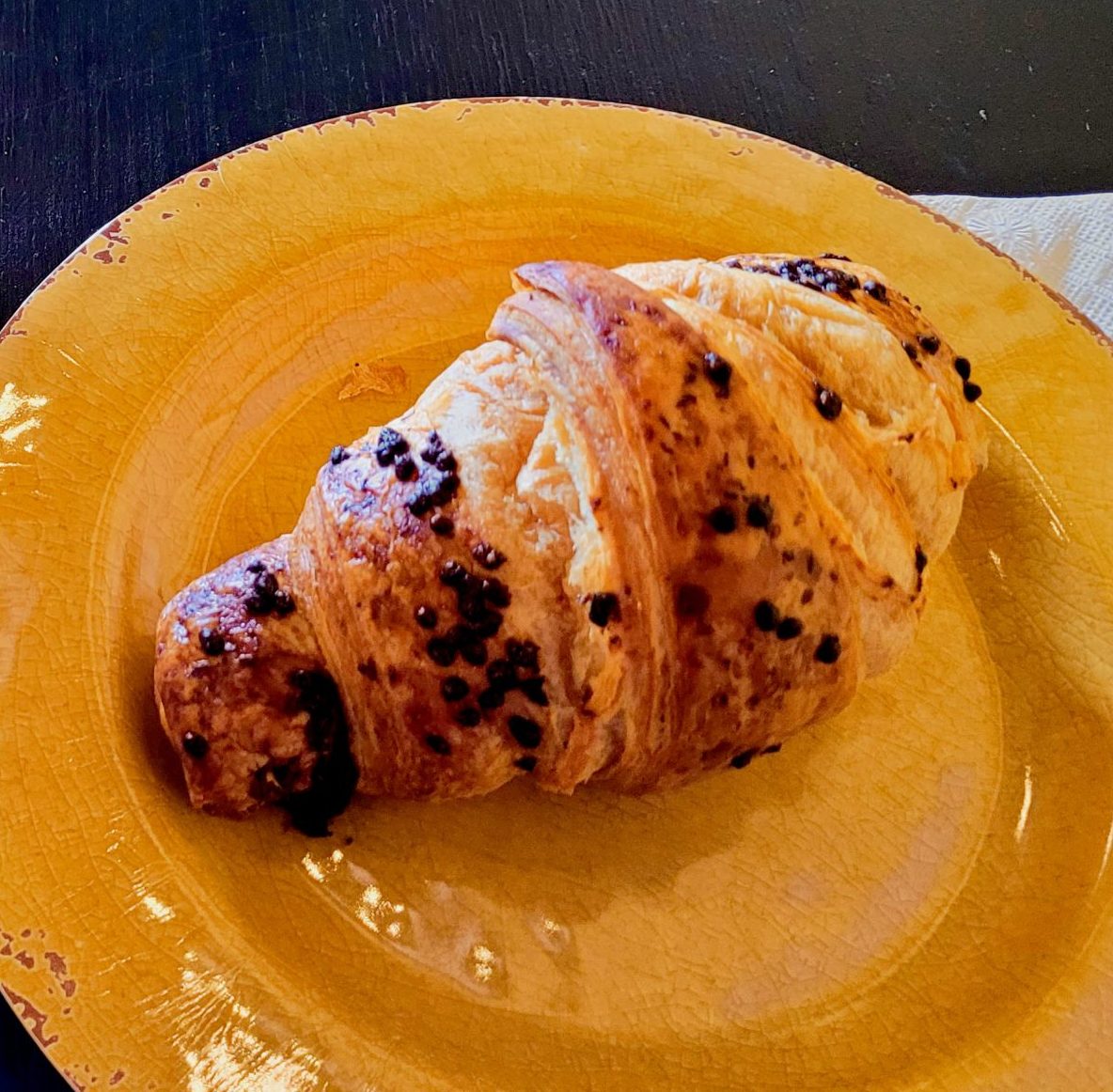 2022-09-19 0836 hours - The Hive's Spiced Pumpkin Latte and NEW Chocolate Croissant