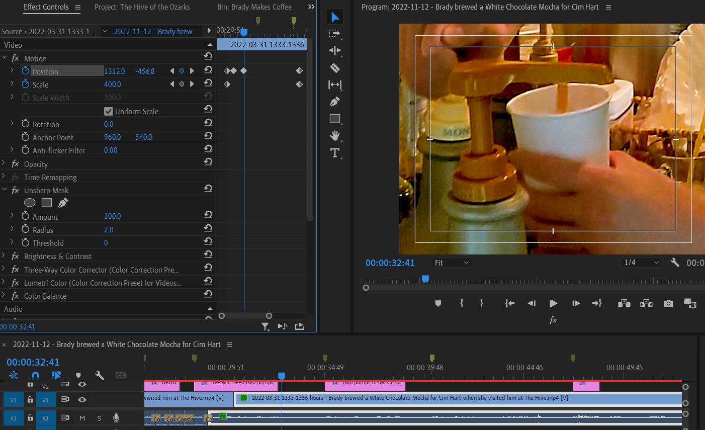 2022-11-12 2057 hours (Re-Centering Zoomed In Segment to Focus on Chocolate Sauces as Brady Pumps Some of Both into Miss Hart's Cup)