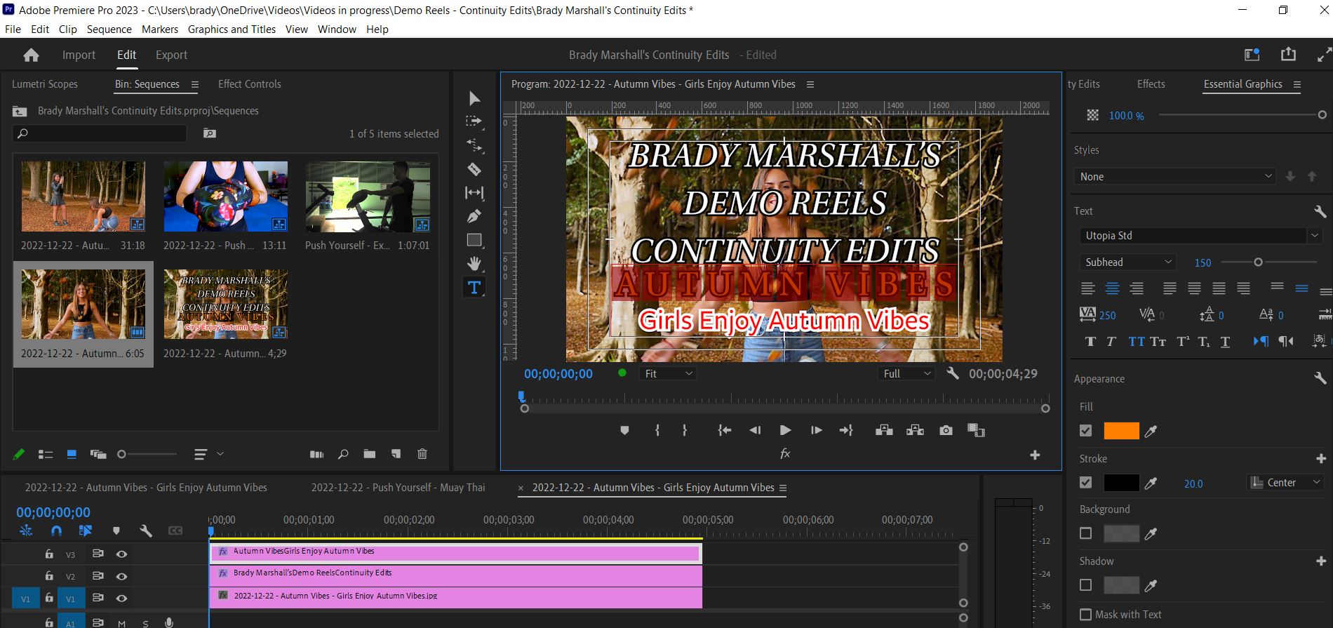 2022-12-22 1744 hours (Editing Text for Thumbnail to Resemble CoxHealth's Typography, Spread Across Frame, and Match Video Colorfully)