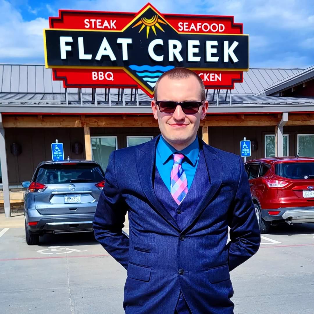 Dapper Brady wears BLUE for Autism Awareness Day.