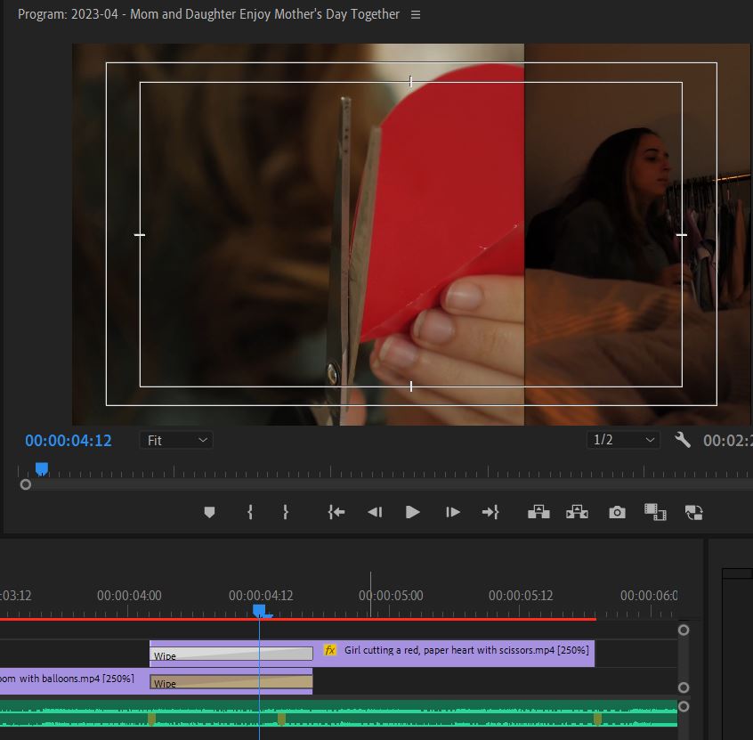 2023-04-19 1747 hours (Applied Wipe Transition Between First Two Shots of 'Mom and Daughter Enjoy Mother's Day Together')
