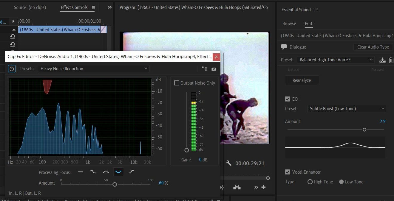 2024-01-03 2018 hours (Trial and Error Reducing Film Hiss and Enhancing Narration While Maintaining Music Quality)