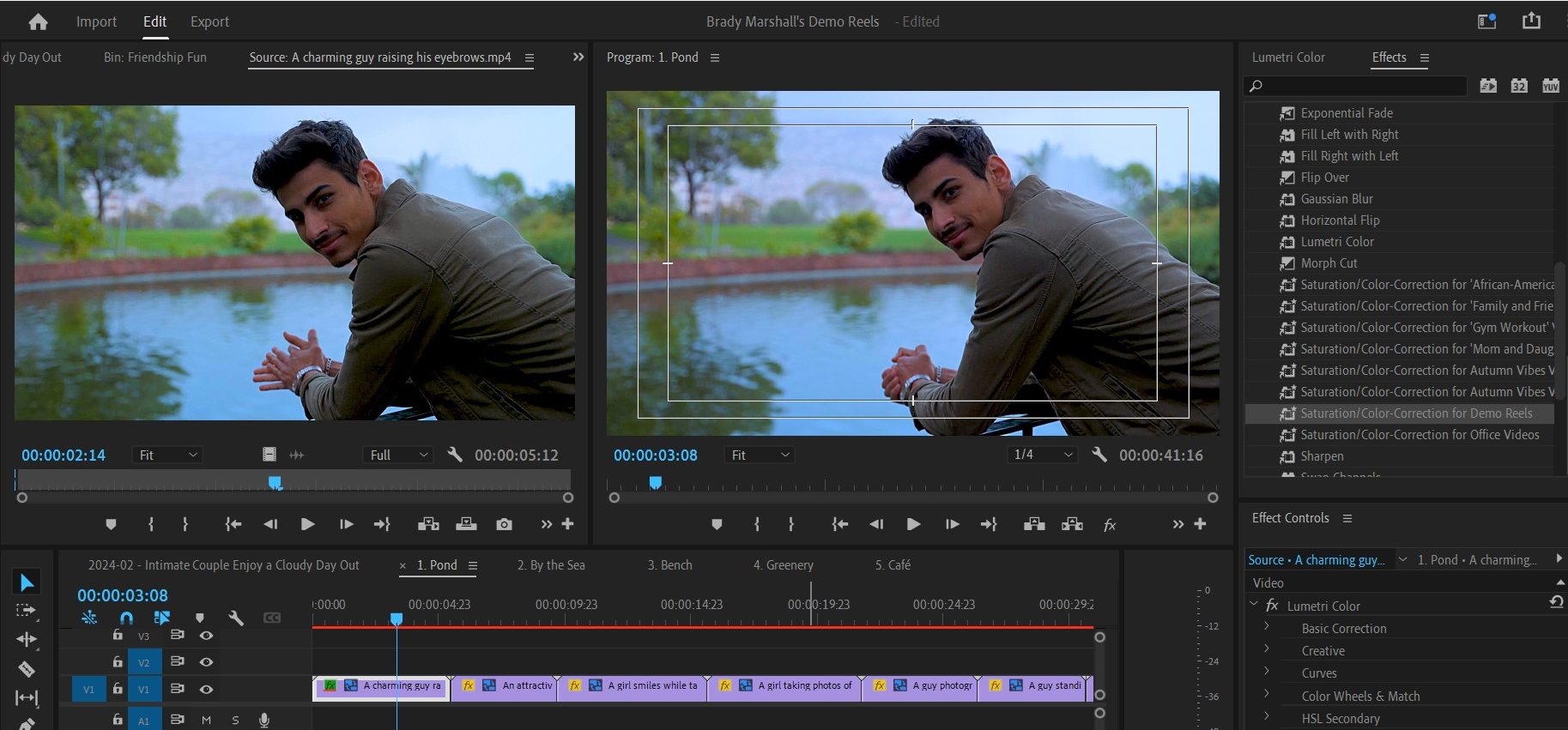 2024-02-06 2000 hours (Applied Saturation Preset to Master Clip for Efficiency, Inspired by Aidin Robbins's 'How to EDIT FASTER in Adobe Premiere Pro CC - Video Editing Tutorial')