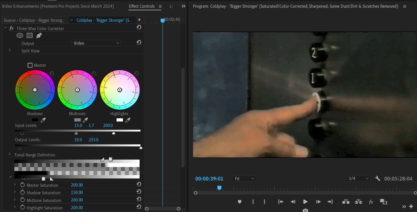 2024-03-20 1400 hours (Trial and Error Color-Correcting Interior Elevator Shot to Appear Brighter and Realistic)