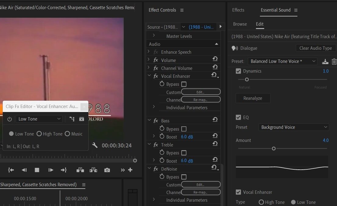 2024-07-09 1328 hours (Trial and Error Enhancing Audio and Un-Distorting It to Sound More Cinematic)