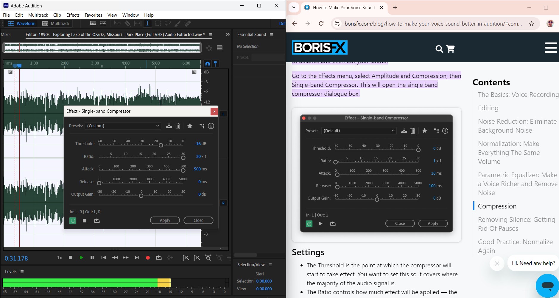 2024-07-30 1632 hours (Trial and Error Enhancing Narration on Adobe Audition using Boris FX's article 'How to Make Your Voice Sound Better in Audition')