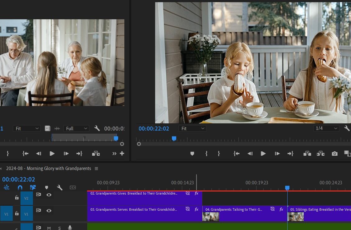 2024-08-23 1535 hours (Trimmed 'Grandparents Talking to Their Grandchildren' for Continuity to Next Shot 'Siblings Eating Breakfast in the Veranda')