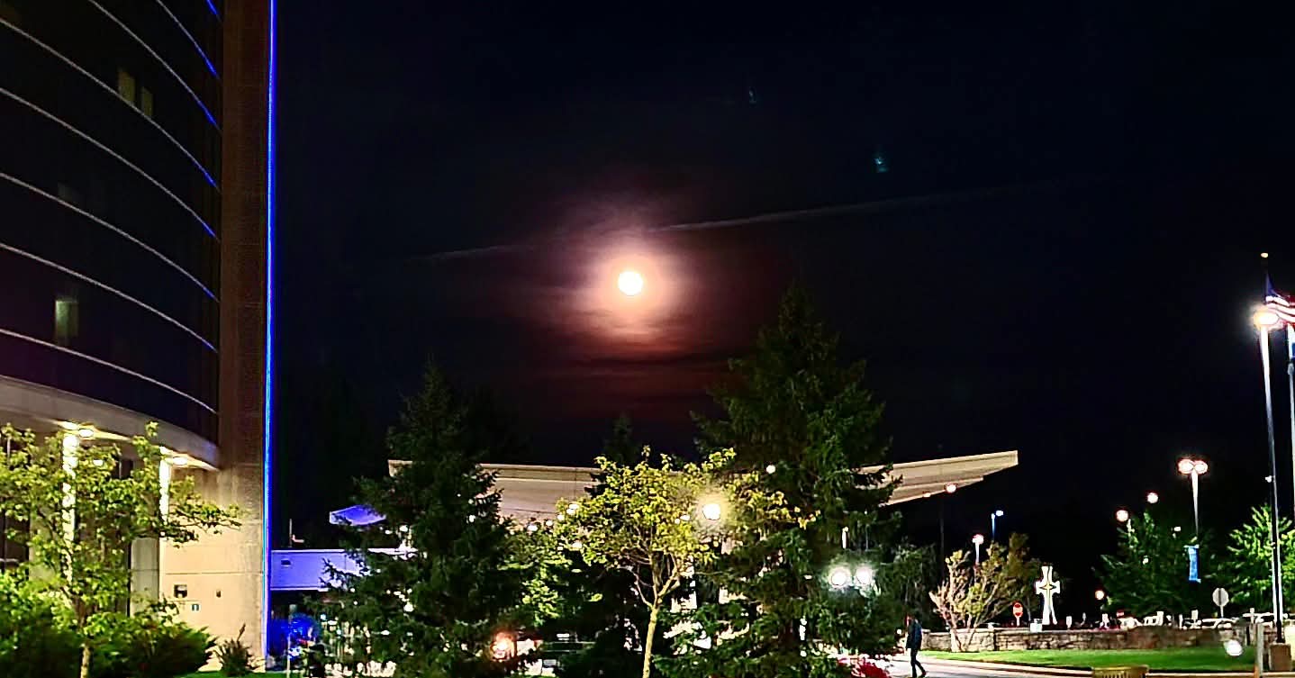 2025-09-07 2027 hours - Full Moon over Mercy Hospital Springfield