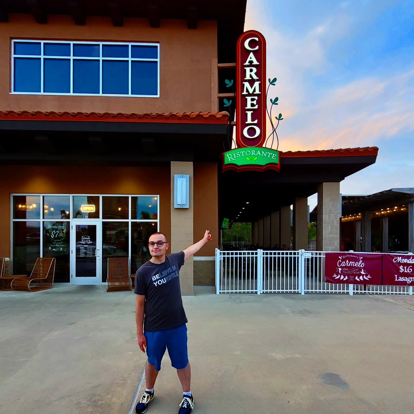 2025-09-21 1843 hours - Brady visits Ristorante Carmelo in Orange Beach