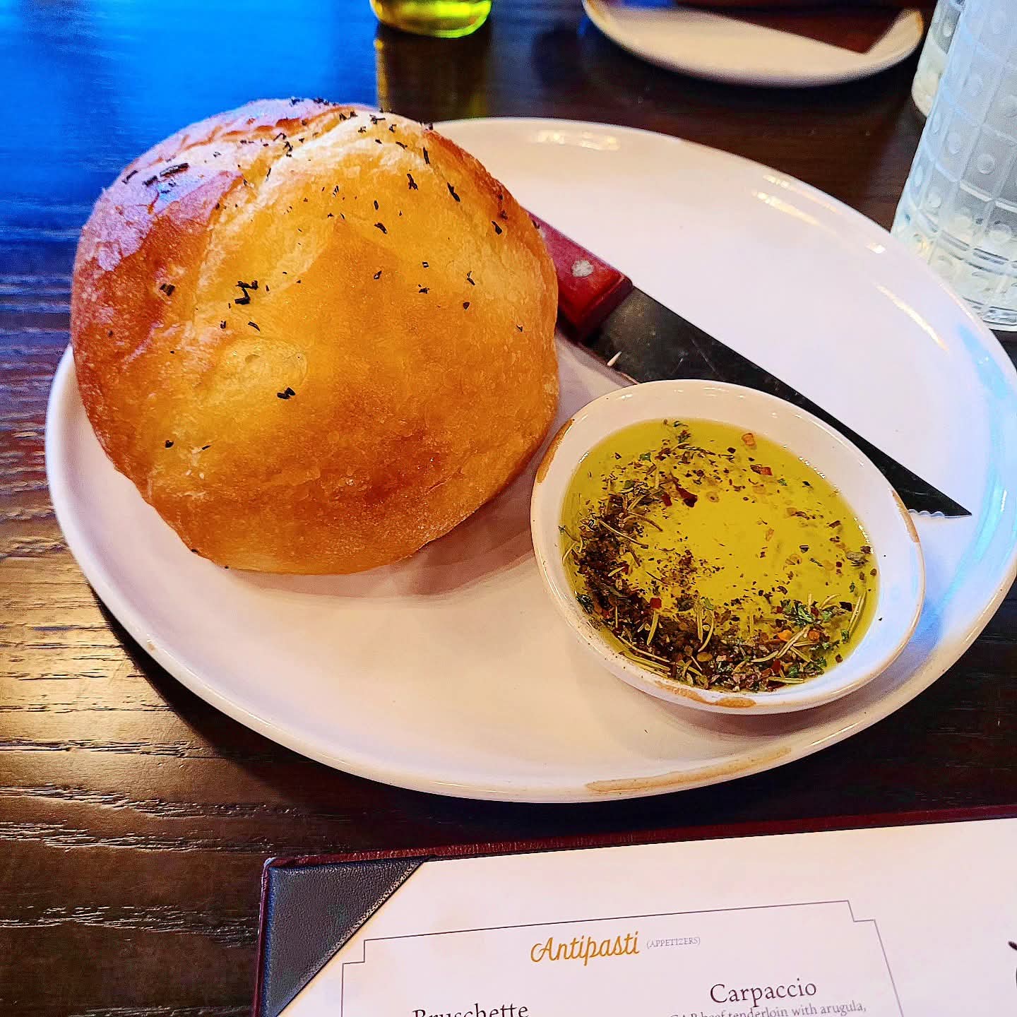 2025-09-21 1851 hours - Bread with Olive Oil at Ristorante Carmelo