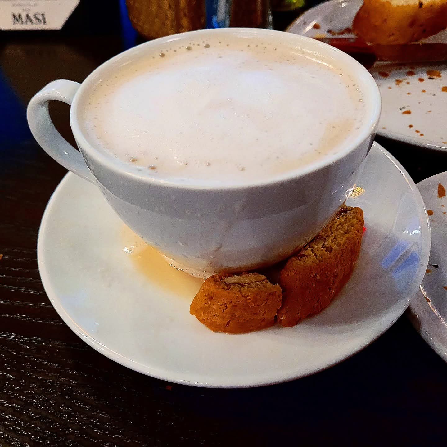 2025-09-21 1903 hours - Decaf Cappuccino at Ristorante Carmelo