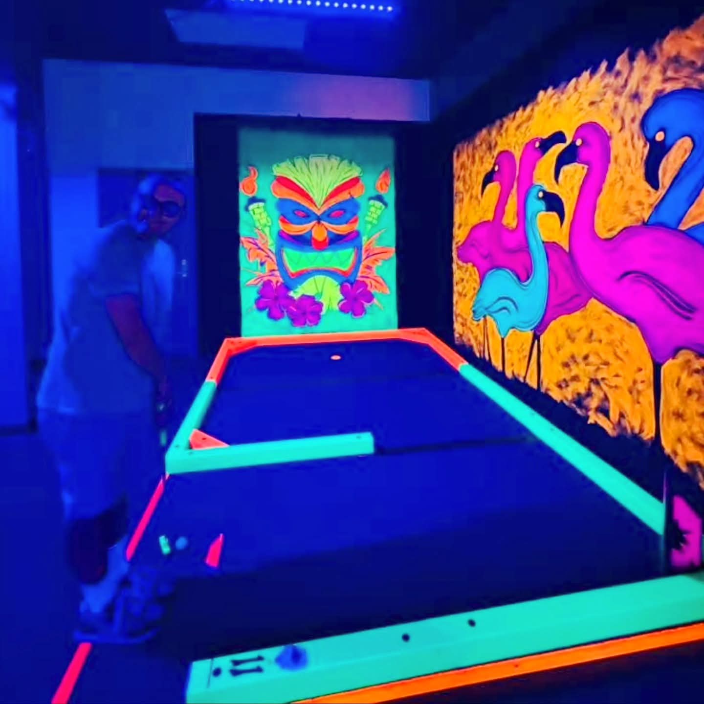 2025-09-30 1618 hours - Brady plays Glow Golf