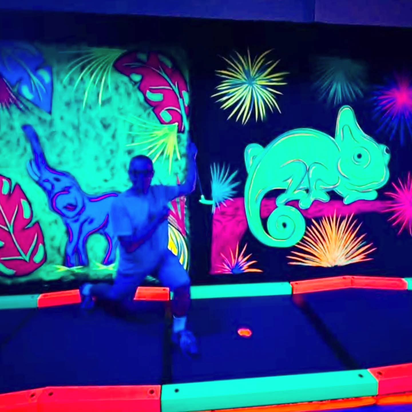2025-09-30 1643 hours - Brady plays Glow Golf