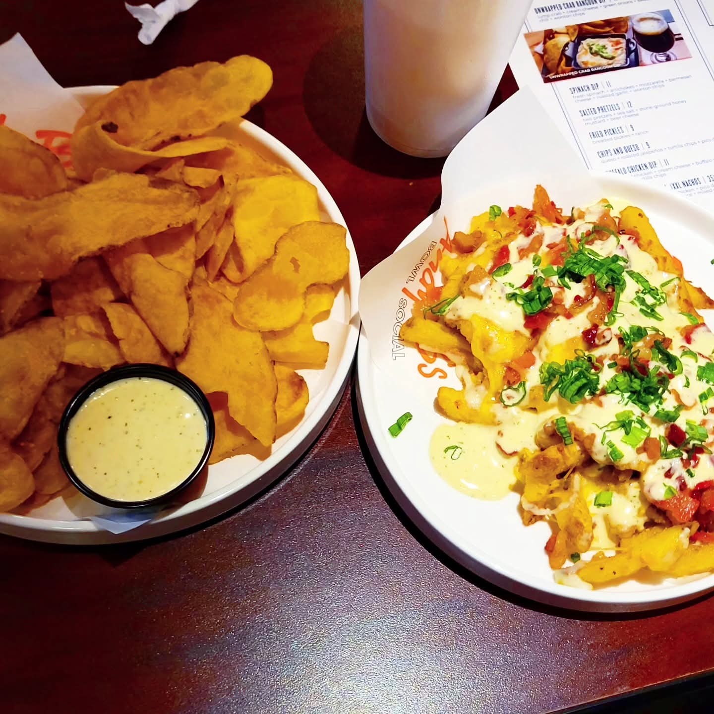 2025-10-20 1554 hours #1 - House Potato Chips and Chicken Bacon Ranch Fries at Andy B's