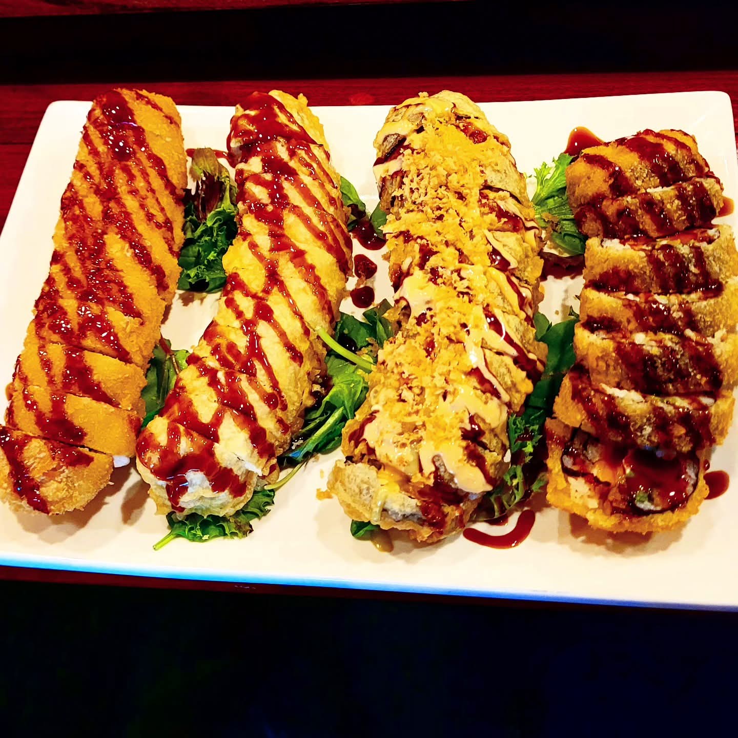 2025-10-20 1808 hours - Sakura, Hawaii, Hurricane, & Sam's Rolls at Sakura