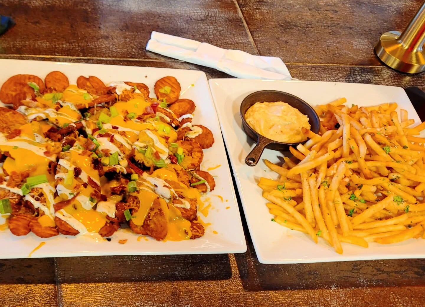 2025-11-03 1207 hours - Irish Nachos & Truffle Parmesan Fries at Mully's Pub & Patio
