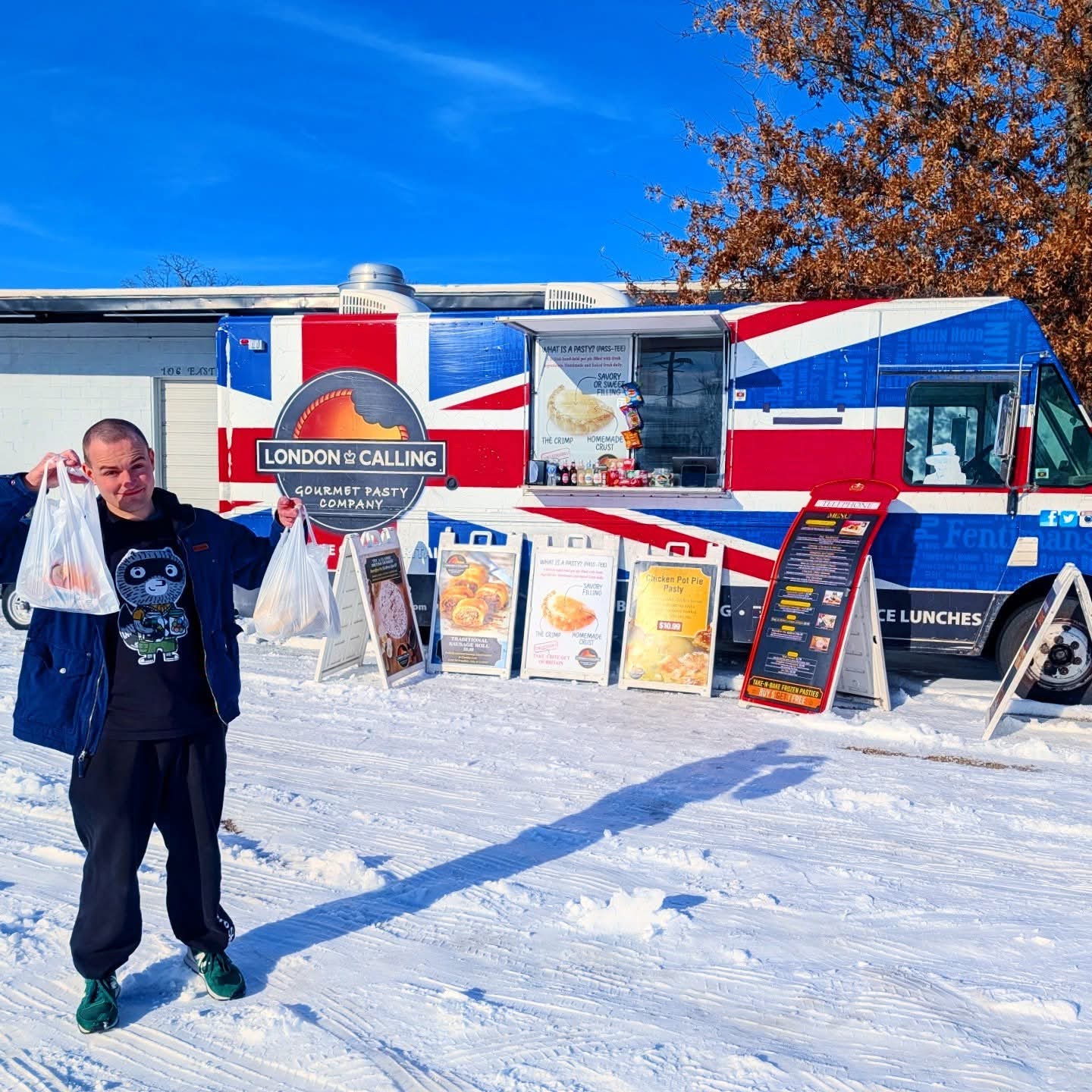 2026-01-28 1522 hours - Brady at London Calling's Food Truck at Iron Planet Hobbies in Rogersville