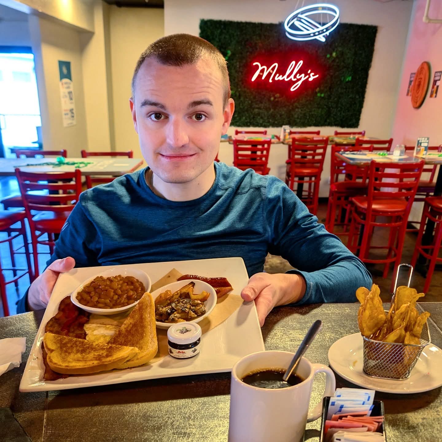 2026-03-17 1136 hours - Brady Enjoys a Full Irish Breakfast at Mully's on Saint Patrick's Day MMXXVI