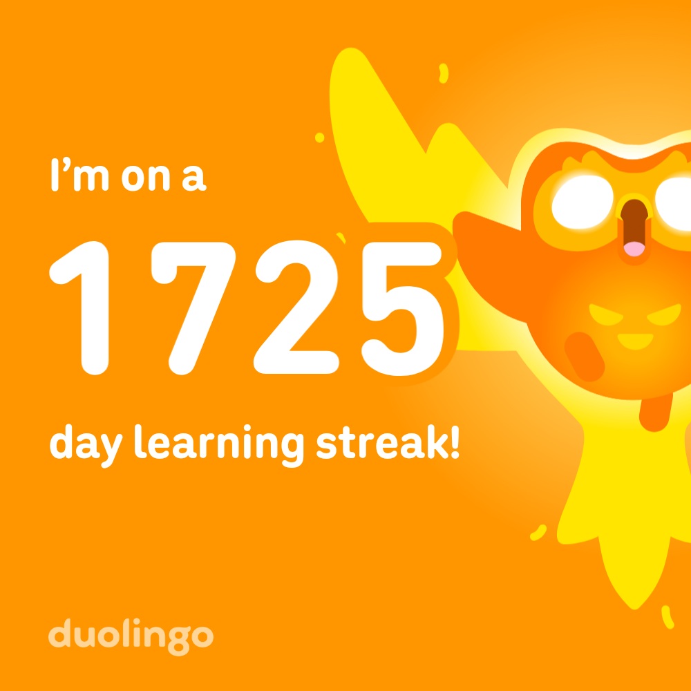 2026-04-02 1113 hours - Brady Marshall's 1,725 Day Streak on Duolingo